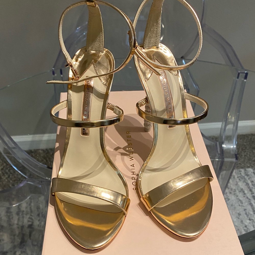 Brand New Sophia Webster Rose Gold Sandal heels